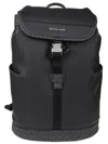 Michael Kors Slim Flap Backpack In Black