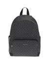 Michael Kors Tanner Large Printed Signature Logo Backpack In Black
