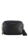 Michael Kors Ginny Leather Crossbody Bag In Black