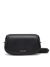 Michael Kors Lydia Curved Black Leather Shoulder Bag