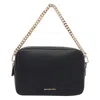 Michael Kors 'bryant' Black Shoulder Bag With Logo Lettering On The Front And Chain Shoulder Strap