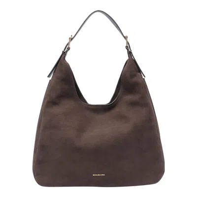 Michael Kors Nolita Large Nubuck Hobo Shoulder Bag In Brown