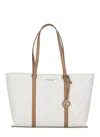 Michael Kors Large Temple Tote Bag In Beige