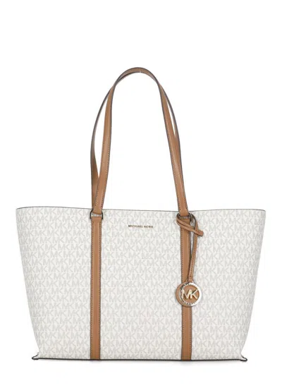 Michael Kors Large Temple Tote Bag In Neutrals