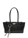 Michael Kors Double-handle Leather Shoulder Bag In Black