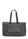 Michael Kors Tanner Large Printed Signature Logo Reversible Packable Tote Bag In Black
