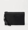 Michael Kors Loop Handle Wrist Strap Clutch Bag In Black