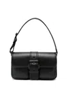 Michael Kors Shoulder Bag In Vitello Leather In Black