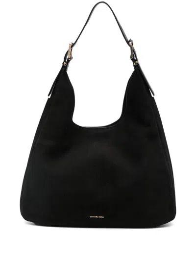Michael Kors Nolita Large Pebbled Leather Hobo Shoulder Bag In Black