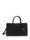 Michael Kors 'scarlett' Black Handbag With Logo Lettering On The Front And Hanging Key Fob In Black