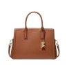 Michael Kors Laila Medium Leather Satchel In Brown