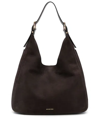 Michael Kors Nolita Large Nubuck Hobo Bag In Brown