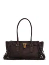 Michael Kors Hamilton Moderne Small Fringed Suede Satchel In Brown