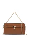 Michael Kors Hamilton Small Leather Convertible Crossbody In Brown