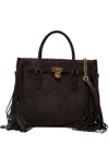 Michael Kors Fringed Tote Bag In Brown