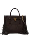 Michael Kors Fringed Tote Bag In Brown