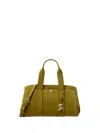 Michael Kors Romee Small Suede Satchel In Green