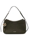 Michael Kors Soft Calfskin Shoulder Bag In Deep Green In Green
