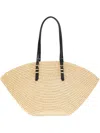 Michael Kors Shoulder Bag In Beige With Top Two Adjustable Top Handles In Naturale E Nero