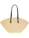 Michael Kors Shoulder Bag In Beige With Top Two Adjustable Top Handles In Naturale E Nero