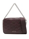 Michael Kors Logo-plaque Chain-strap Shoulder Bag In Burgundy
