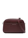 Michael Kors Structured Calfskin Shoulder Bag With Zip Closure In Black