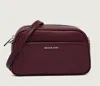 Michael Kors Structured Calfskin Shoulder Bag With Zip Closure In Black