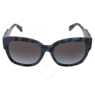 Michael Kors Baja Dark Gray Gradient Square Ladies Sunglasses Mk2164 33338g 56 In Blue / Dark / Gray / Tortoise