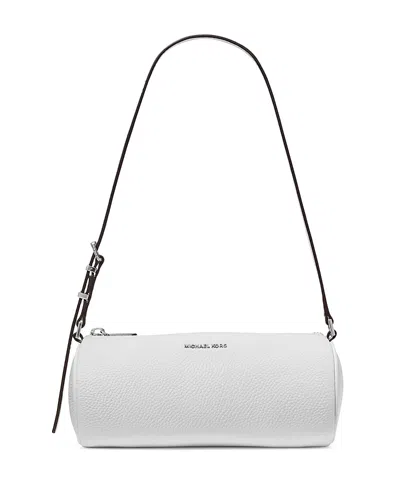 Michael Kors Barrel Leather Pochette In White