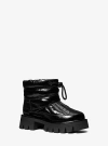 Michael Kors Barton Crackled Patent Leather Boot In Black
