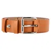 Michael Kors Basic Belt In Brown Leather In Brown