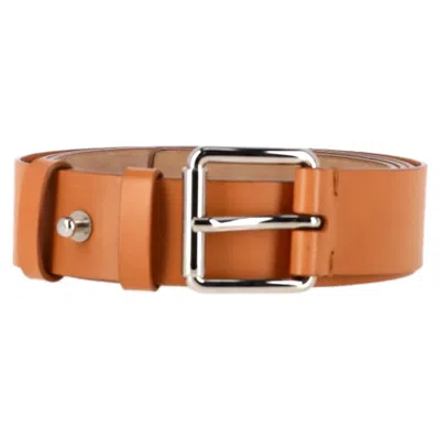 Michael Kors Basic Belt In Brown Leather