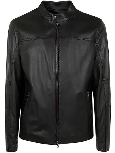 Michael Kors Timeless Racer Jacket With Front Pockets In Black