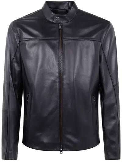 Michael Kors Timeless Racer Jacket With Front Pockets In Black