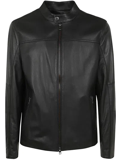 Michael Kors Timeless Racer Jacket With Front Pockets In Black