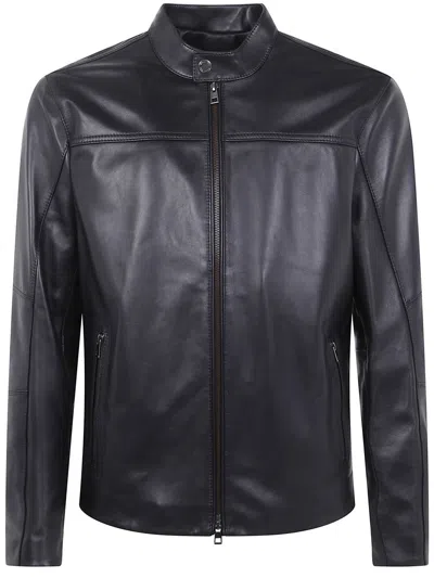 Michael Kors Basic Racer Jacket Clothing In Blue