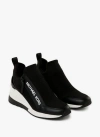 Michael Kors Willis Stretch Knit Trainer In Noir