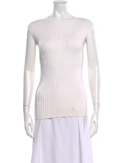Pre-owned Michael Kors Bateau Neckline Short Sleeve Top In Multi