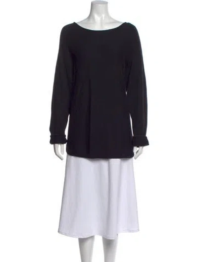 Pre-owned Michael Kors Bateau Neckline Sweater In Black