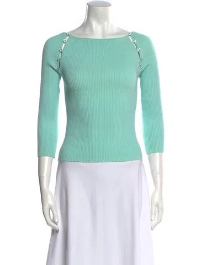 Pre-owned Michael Kors Bateau Neckline Sweater In Multi