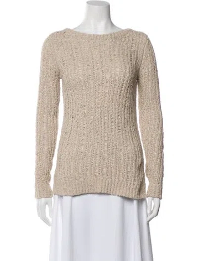 Pre-owned Michael Kors Bateau Neckline Sweater In Neutral