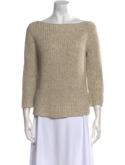 Pre-owned Michael Kors Bateau Neckline Sweater In Neutral