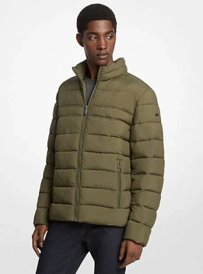 Michael Kors Baxter Nylon Puffer Jacket In Green