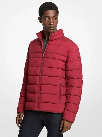 Michael Kors Baxter Nylon Puffer Jacket In Red