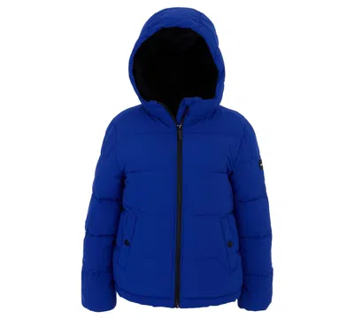 Michael Kors Kids' Bcbg Big Girls Berber-lined Puffer Jacket In Blue