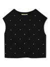 Michael Kors Bead-embellished T-shirt In Black