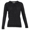 Michael Kors Beaded Lasercut Sweater In Black Viscose In Black