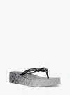 Michael Kors Bedford Ombré Signature Logo Flip Flops In Black