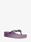 Michael Kors Bedford Ombré Signature Logo Flip Flops In Purple