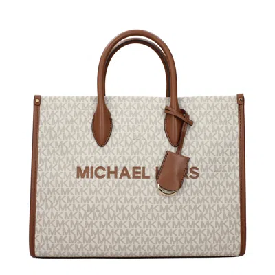 Michael Kors Monogram-print Logo-lettering Tote Bag In Neutral
